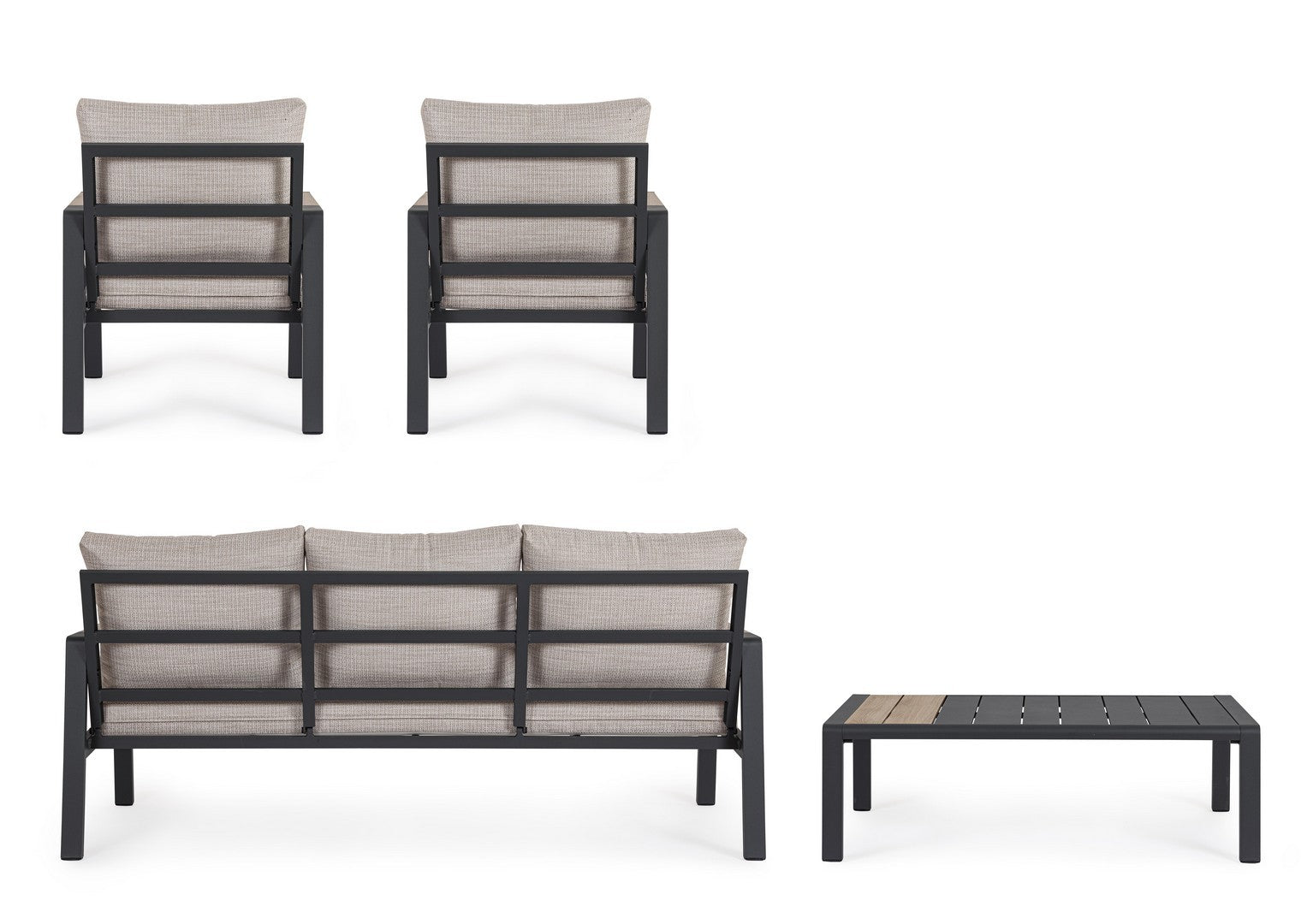 Lauko baldų komplektas ELNA ANTHRACITE, 4 dalių