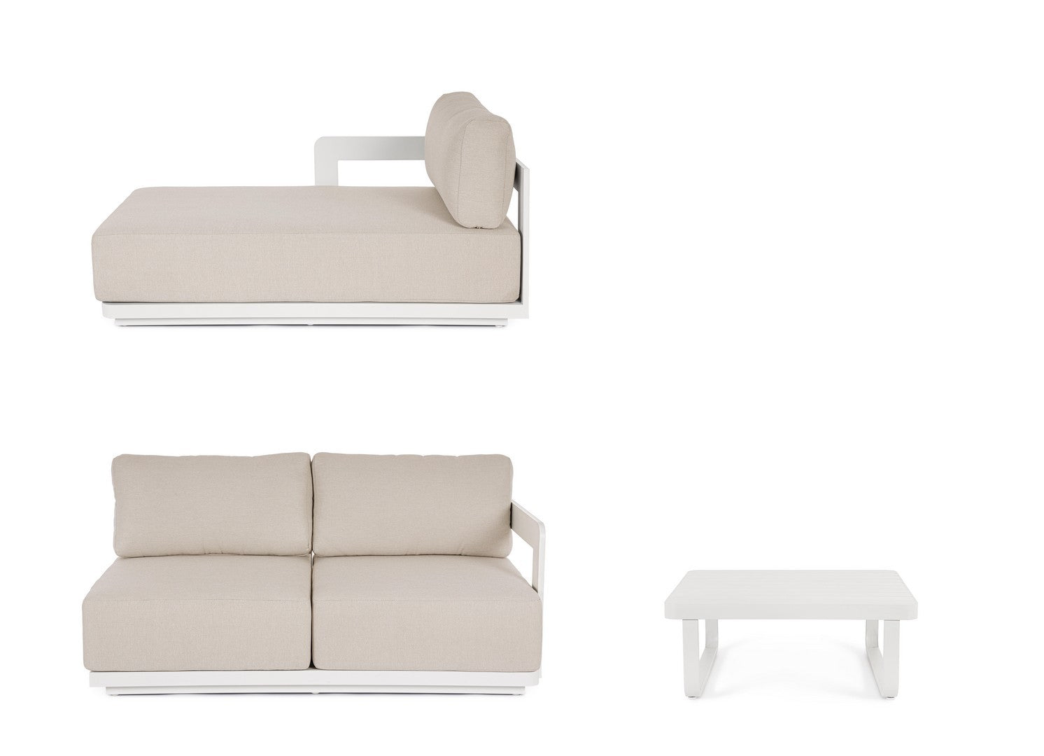 Lauko baldų komplektas MARIEL VAPOR, lounge tipo, 4 dalių