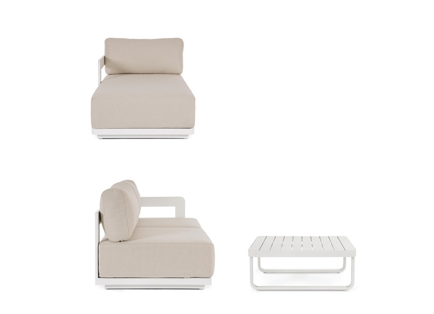 Lauko baldų komplektas MARIEL VAPOR, lounge tipo, 4 dalių