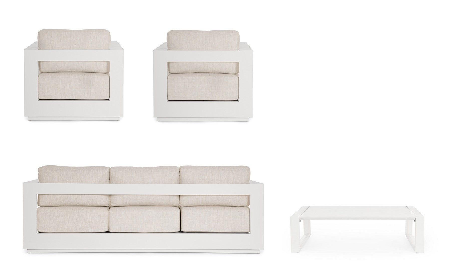 Lauko baldų komplektas MOSES VAPOR, 4 dalių