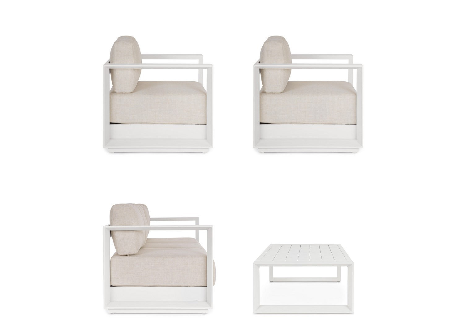 Lauko baldų komplektas MOSES VAPOR, 4 dalių