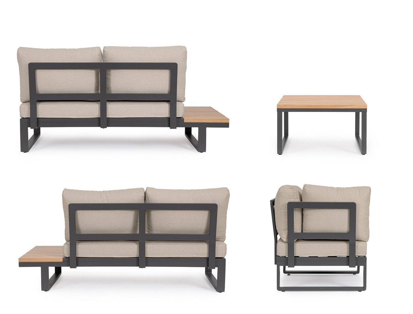 Lauko baldų komplektas ZELMAR ANTHR, kampinis