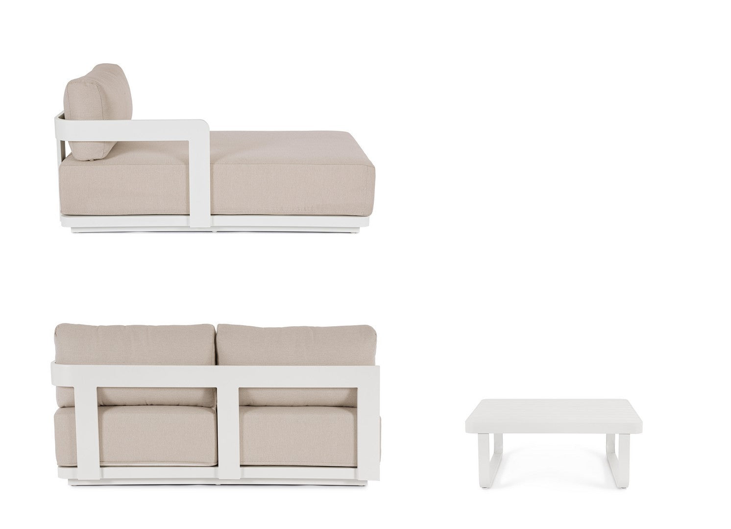 Lauko baldų komplektas MARIEL VAPOR, lounge tipo, 4 dalių