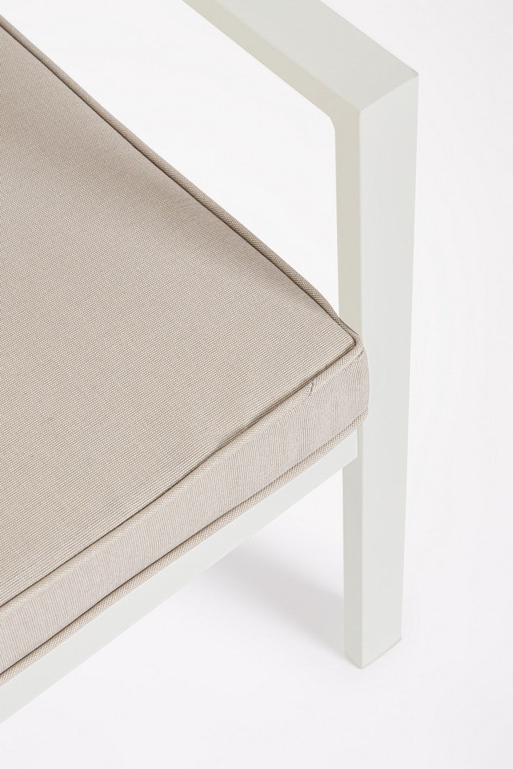 Lauko baldų komplektas HILDE WHITE, 4 dalių