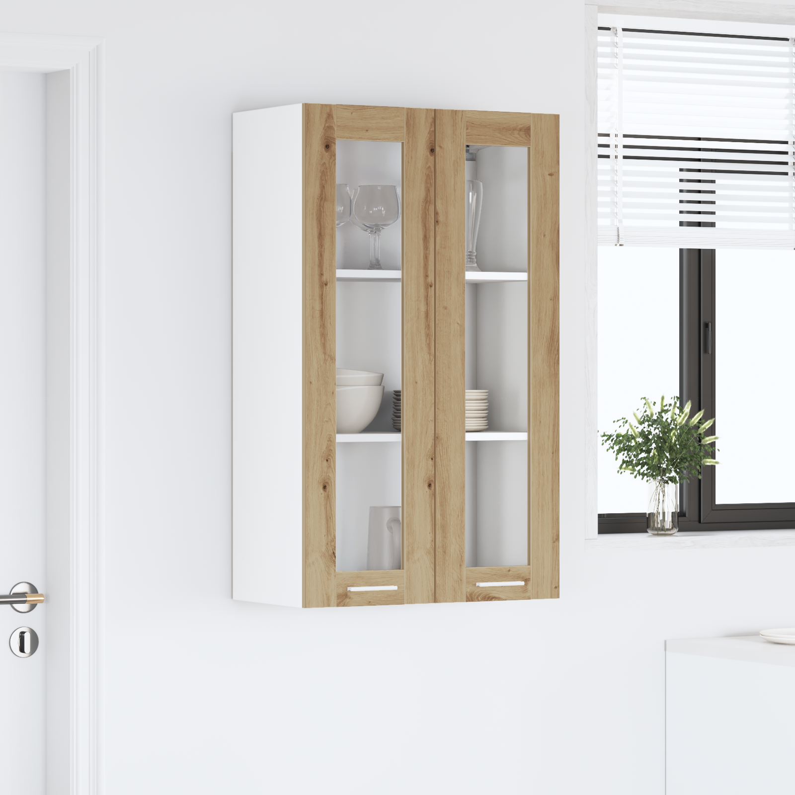 Wall cabinet Riga Craftsmen Oak 60 x 31 x 100 cm
