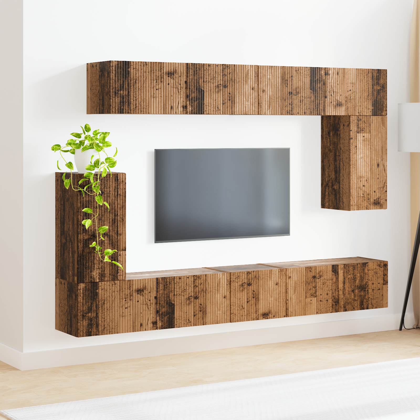 TV Cabinet Set 5 pcs Aged Wood Reclaimed Wood