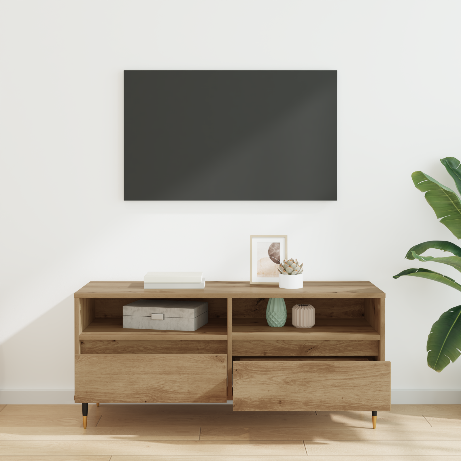 Televizoriaus spintelė Amatininkų ąžuolas 100 x 34,5 x 44,5 cm