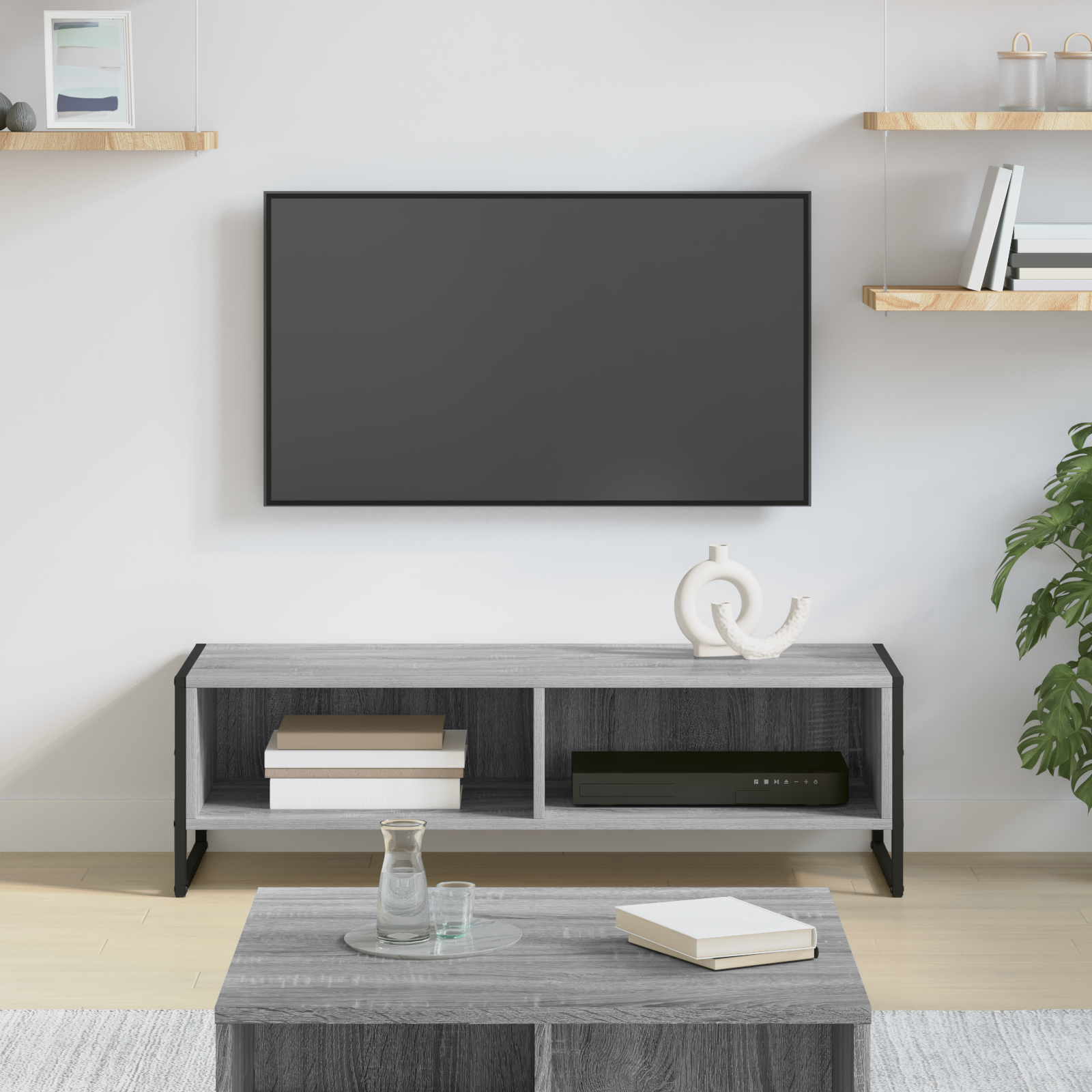 Televizoriaus spintelė Pilkas Sonoma 100 x 36.5 x 30.5 cm