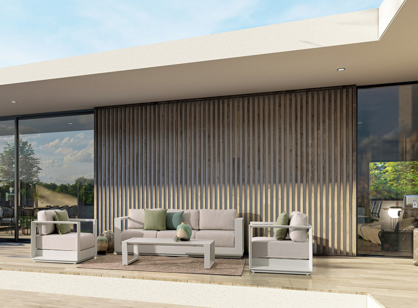 Lauko baldų komplektas MOSES VAPOR, 4 dalių