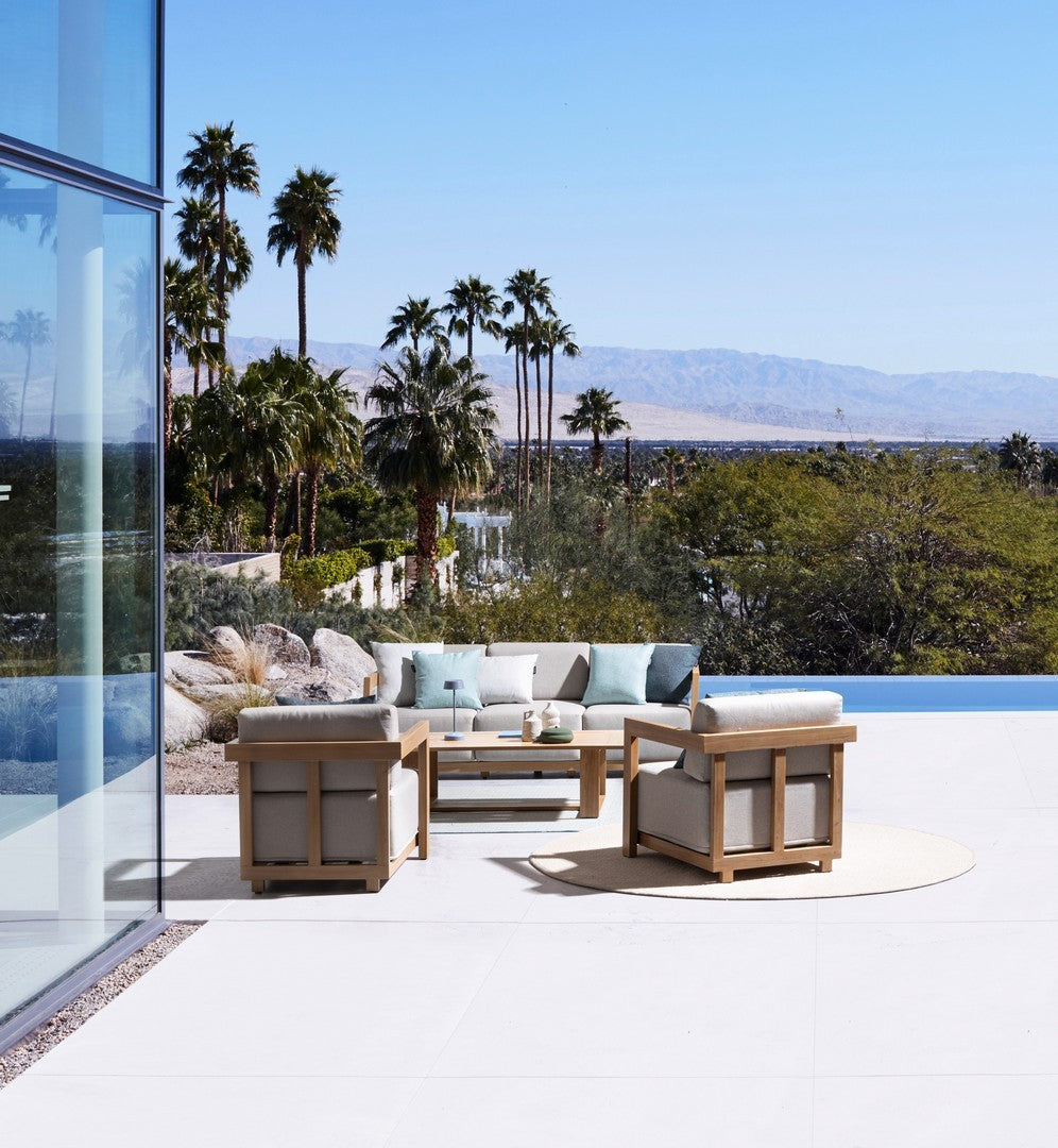 Lauko baldų komplektas THESEUS NATURAL, 4 dalių