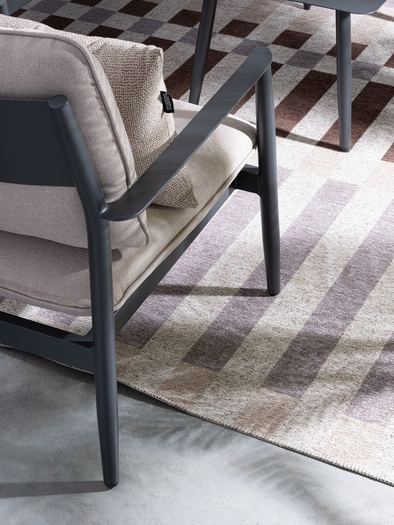 Lauko baldų komplektas NEBULA ANTRACITE, 4 dalių