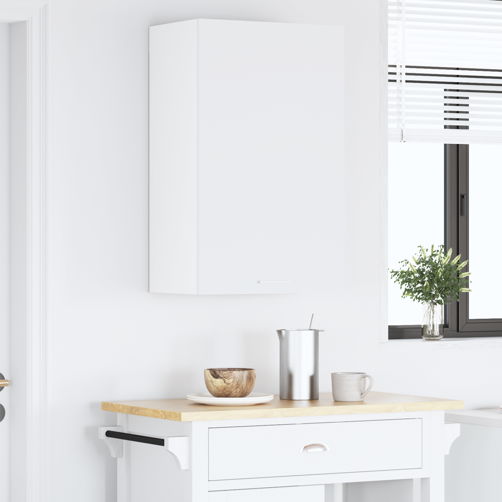 Wall Cabinet Riga White 50 x 31 x 80 cm Engineered Wood