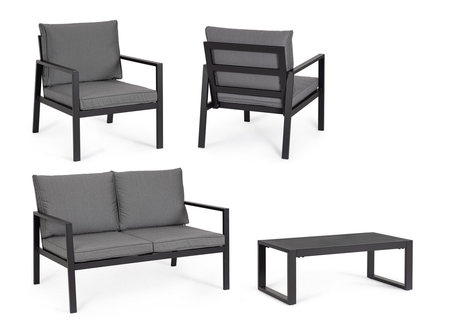 Lauko baldų komplektas HILDE ANTHR, 4 dalių