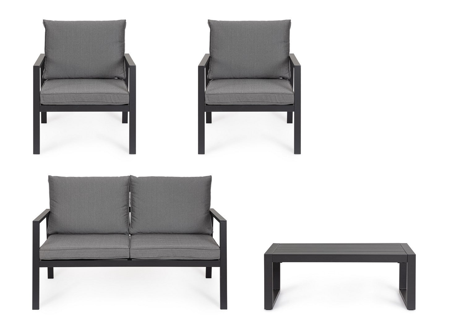 Lauko baldų komplektas HILDE ANTHR, 4 dalių