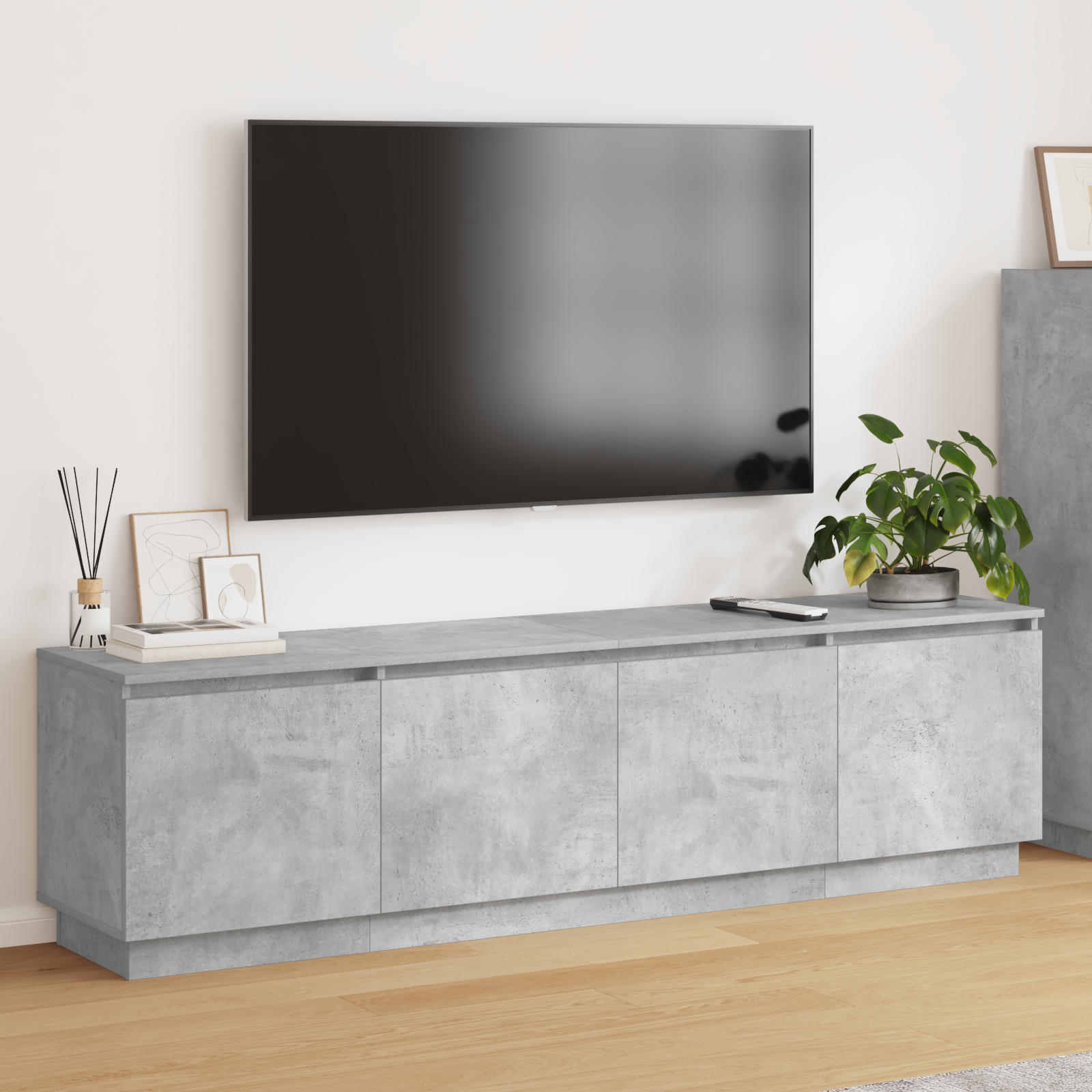 Televizoriaus spintelė Betono pilka 180 x 38 x 49 cm