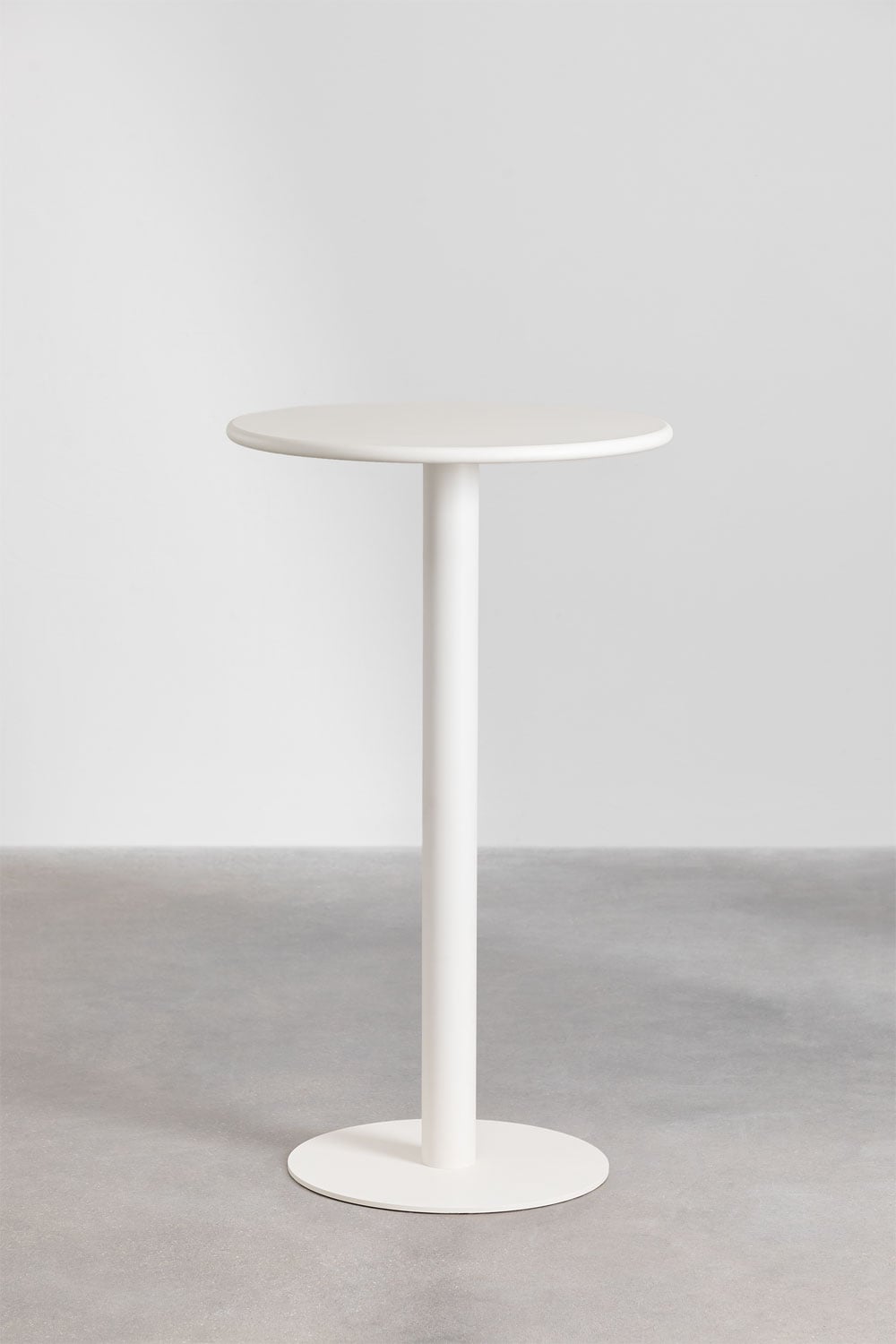 Augstais galds MILDA, Ø60 cm, dzelzs, baltā gardenija