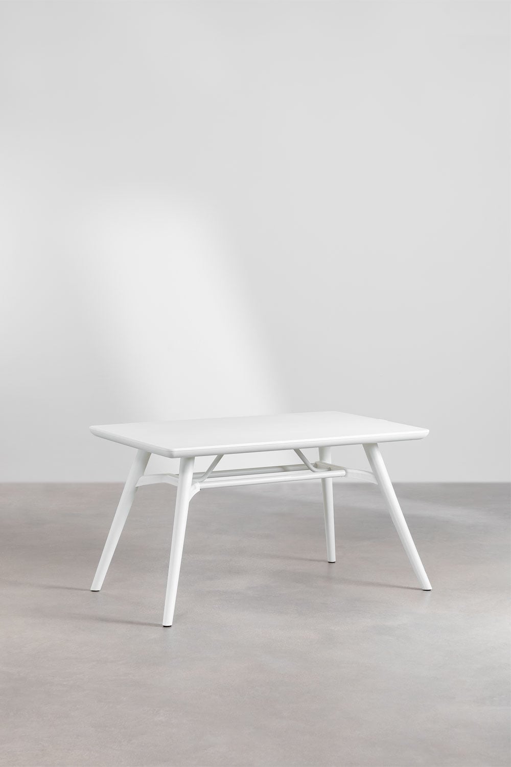 Stalas SKANDA, 135x80 cm, polipropilenas, balta