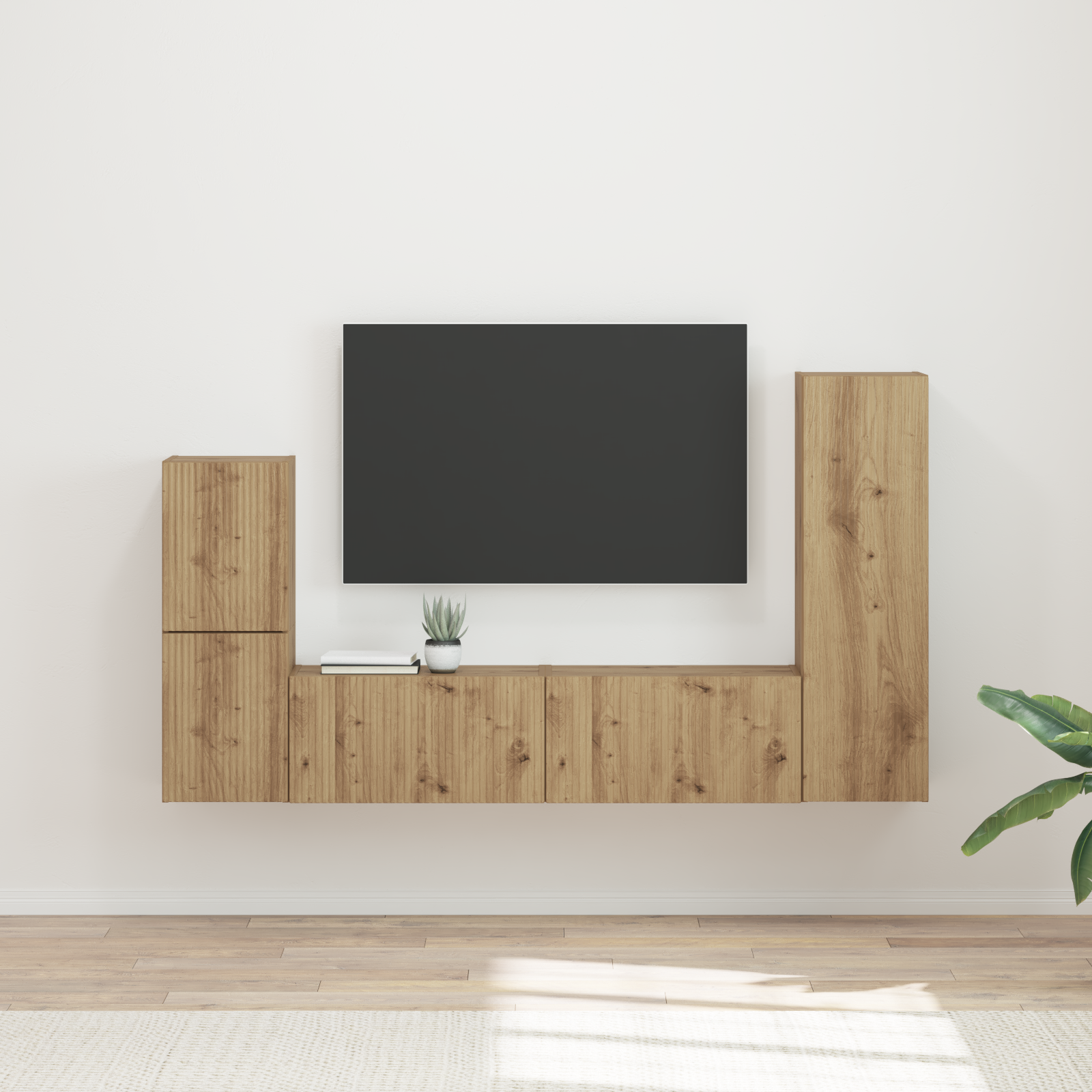 TV spintelių komplektas 4 pcs Amatininkų ąžuolas