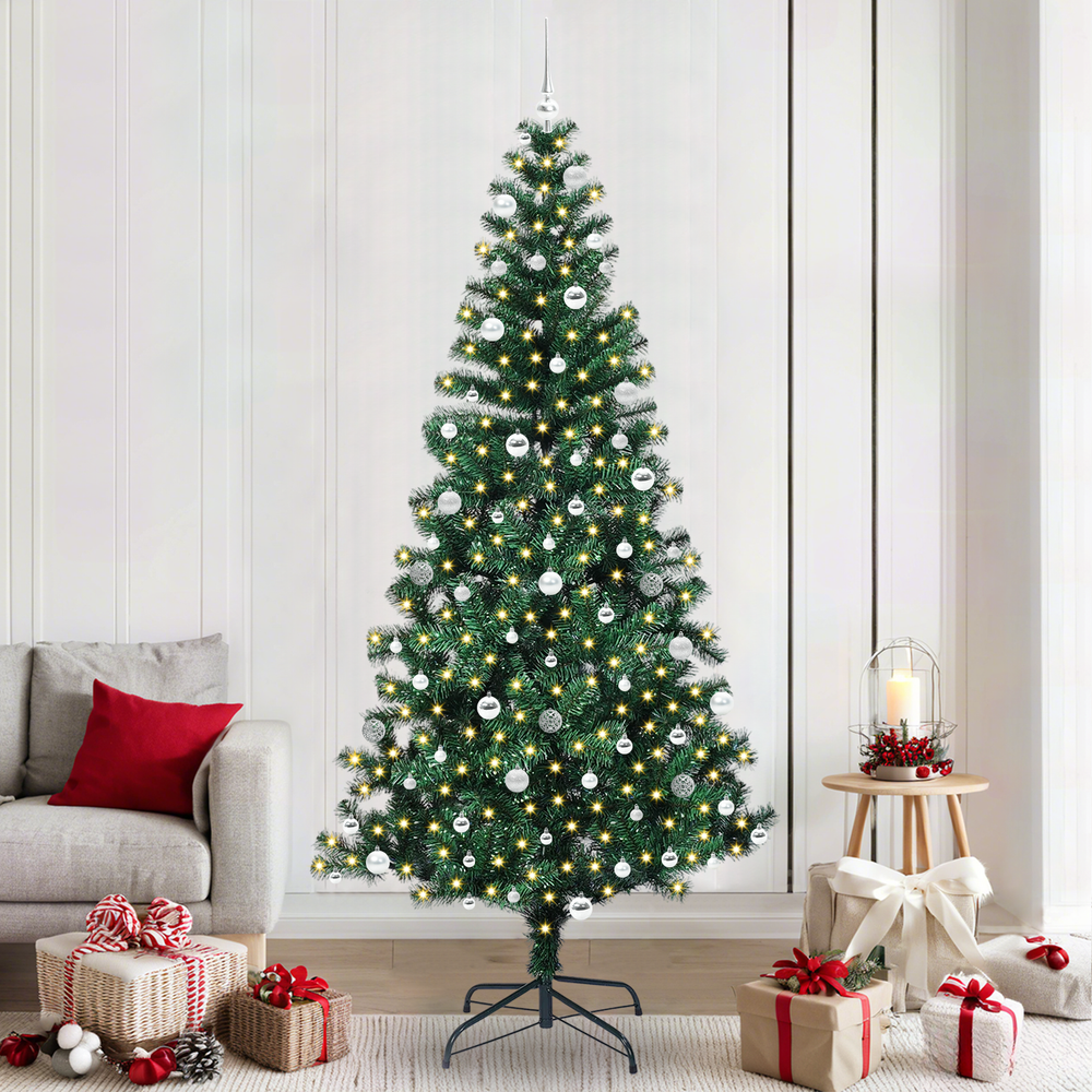 Artificial Pre-Lit Christmas Tree Green 240 cm
