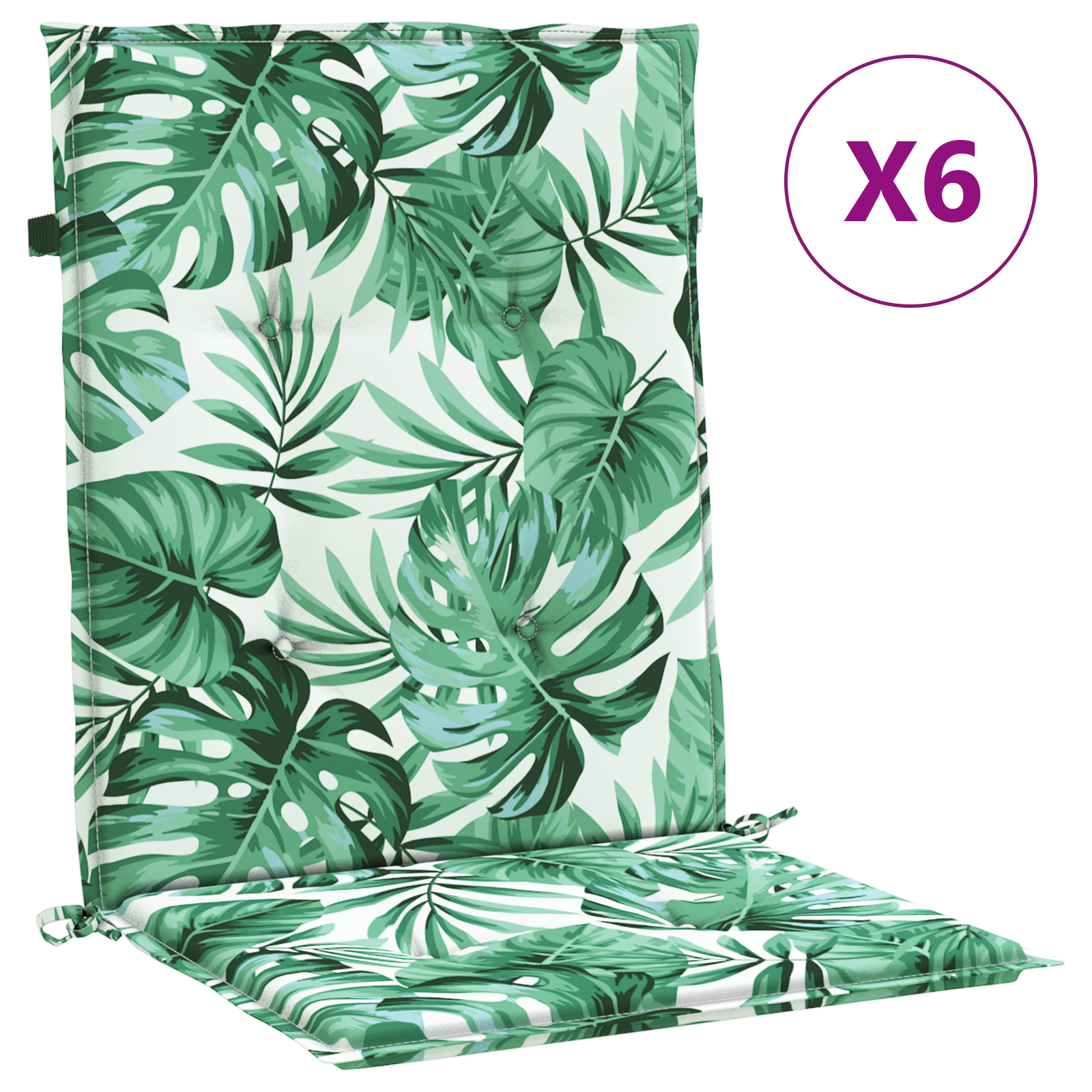 Atlošo pagalvėlės Lapelis 6 pcs Lapų raštas 100 x 50 x 3 cm