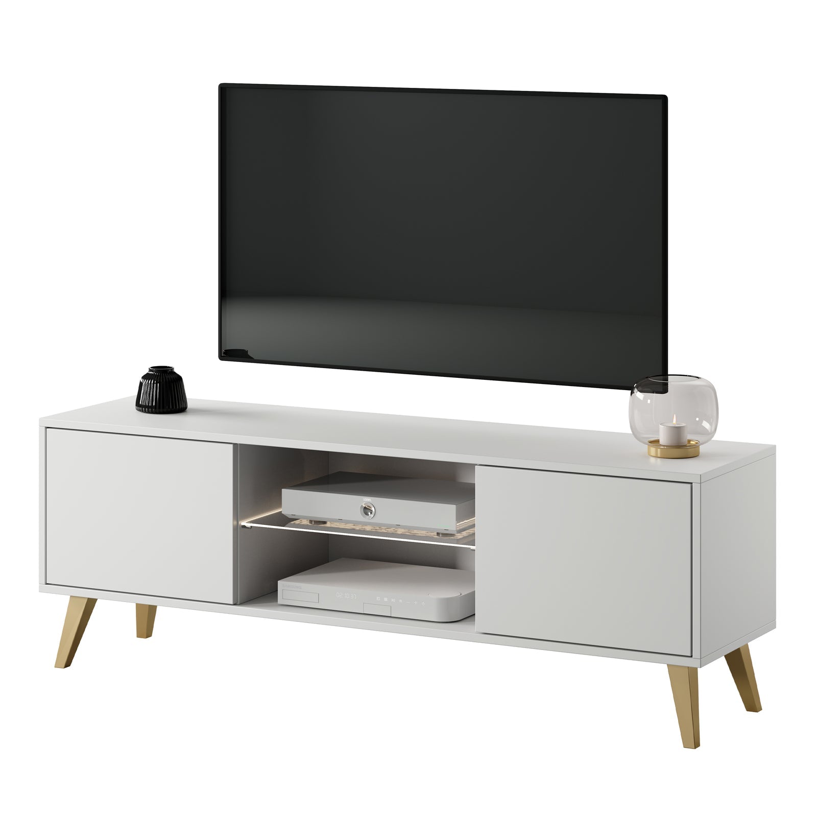 TV staliukas SAVONI, baltas, 140 cm