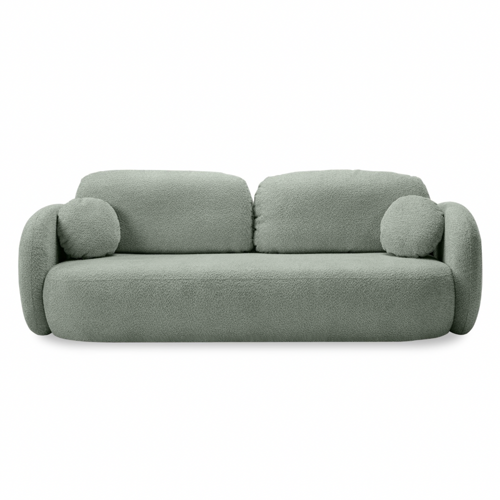 Sofa lova OLIO, žalia bouclé