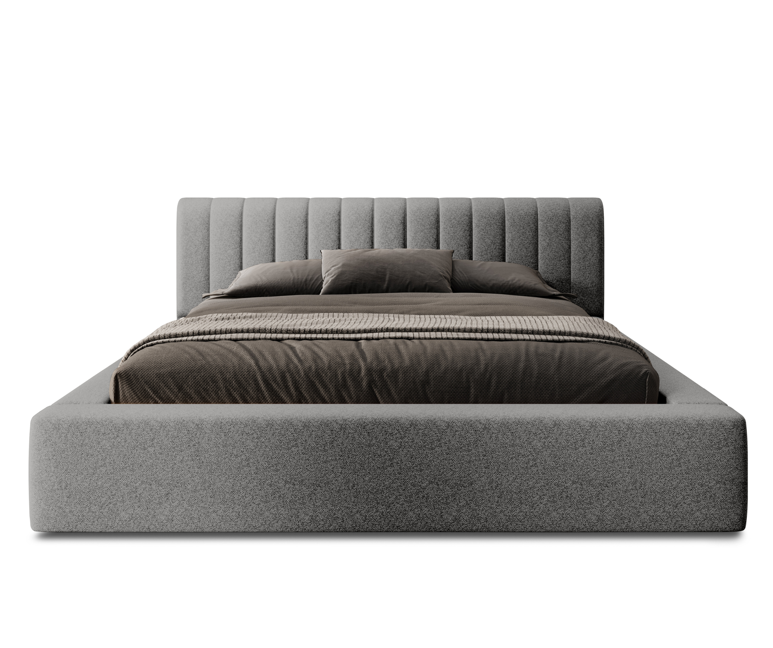 Bed AUKE, grey structural