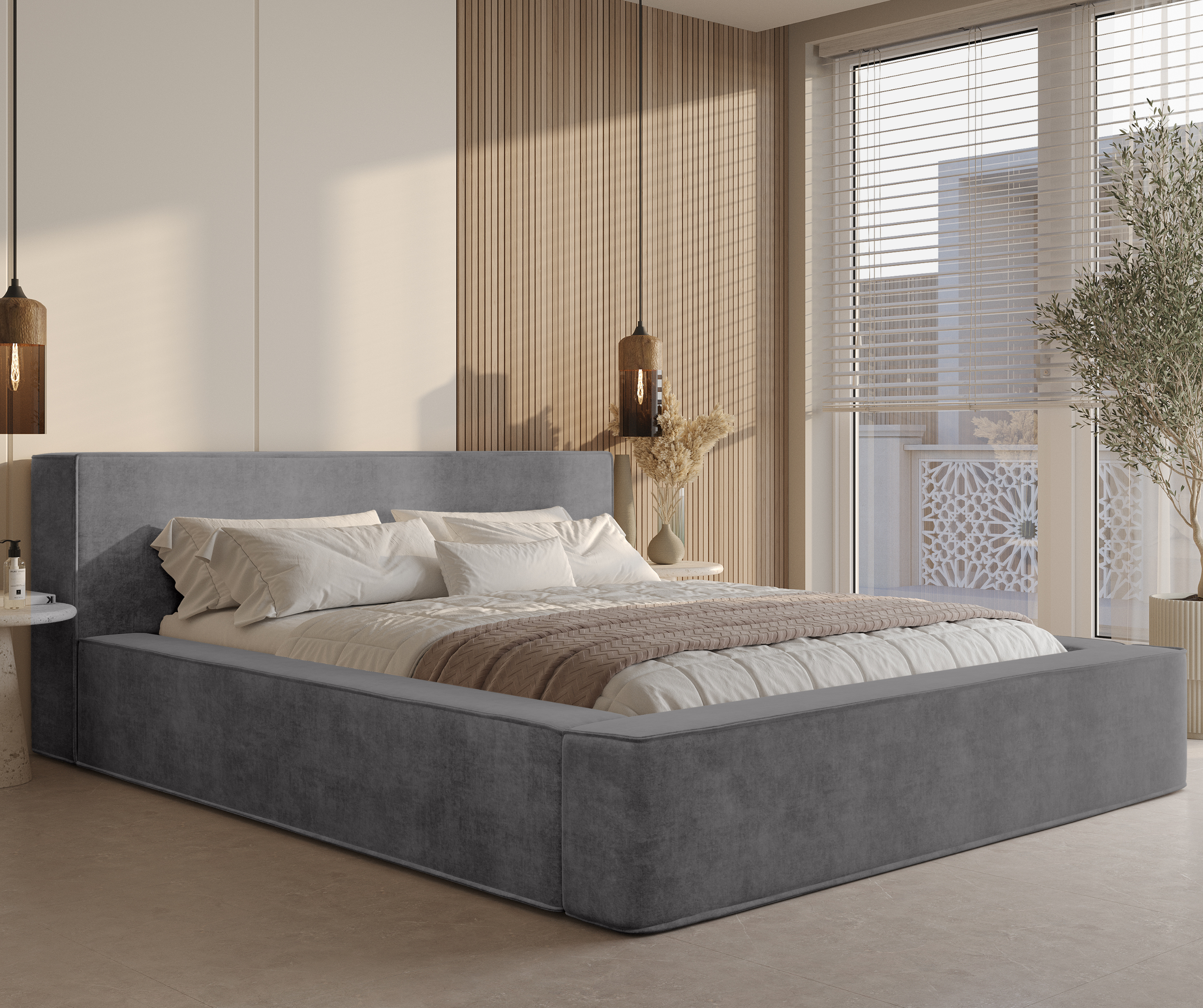 Lova BERNAND, šviesiai pilkas veliūras