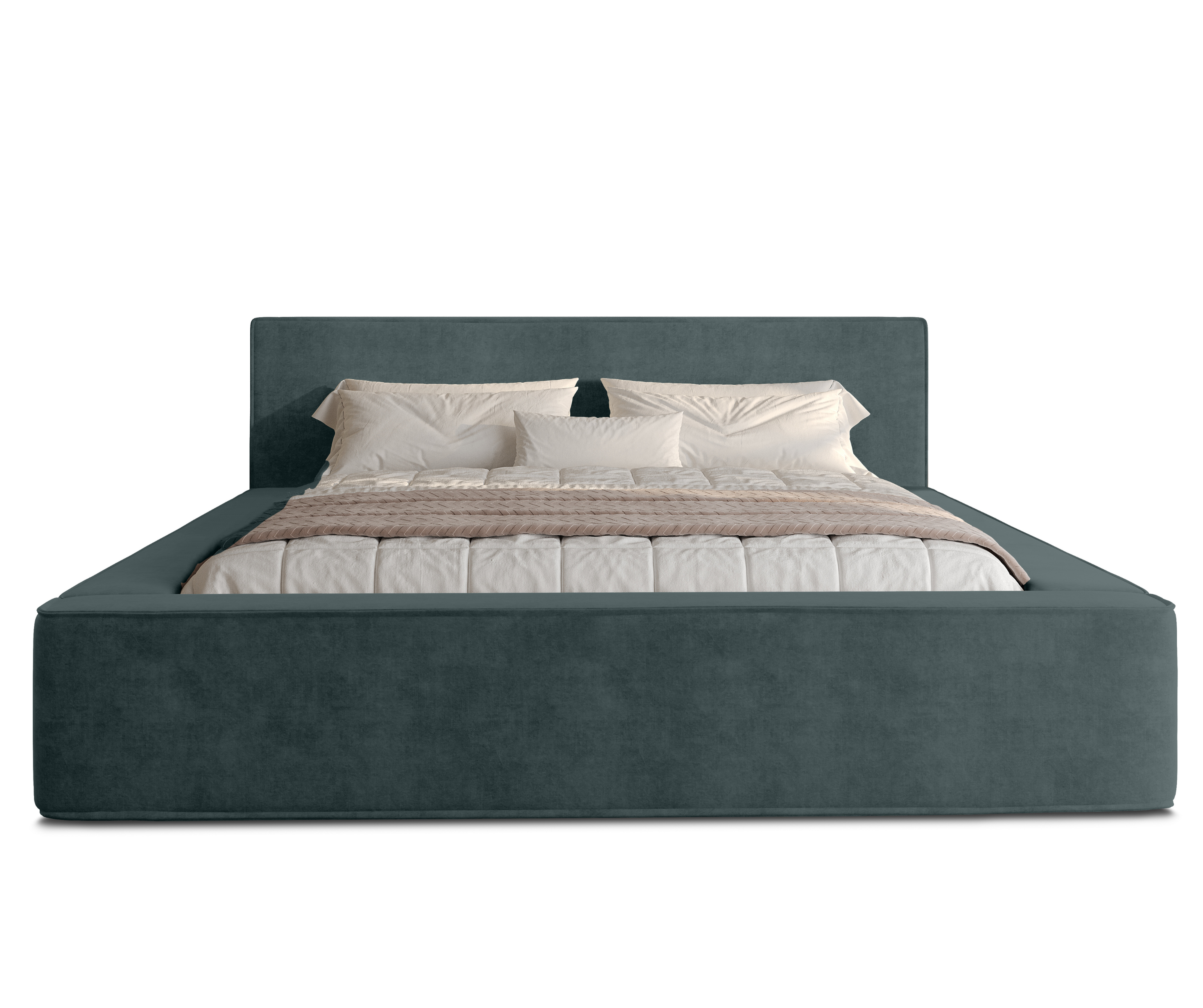Bed BERNAND, green velvet