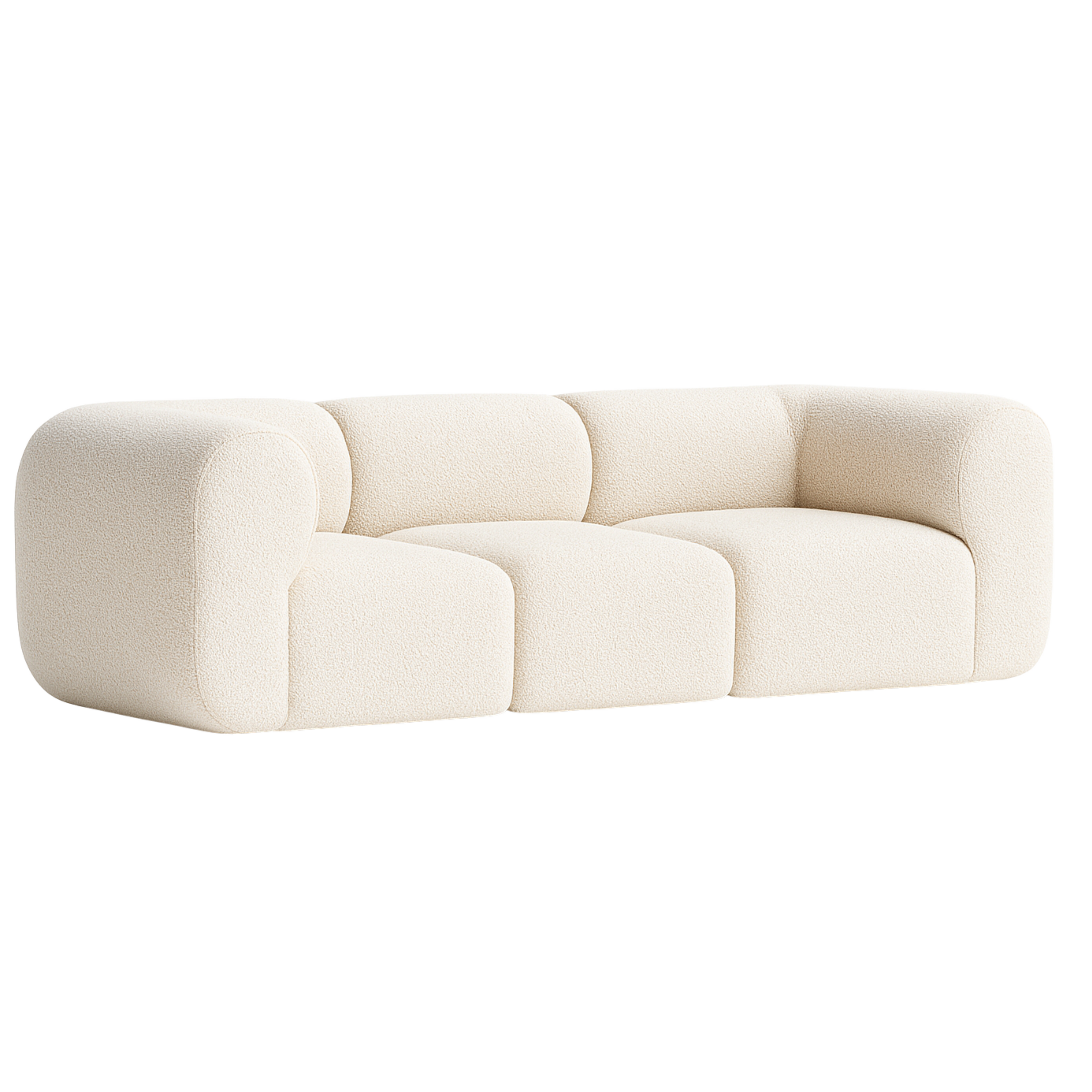 Sofa HUGGO, nat bouclé