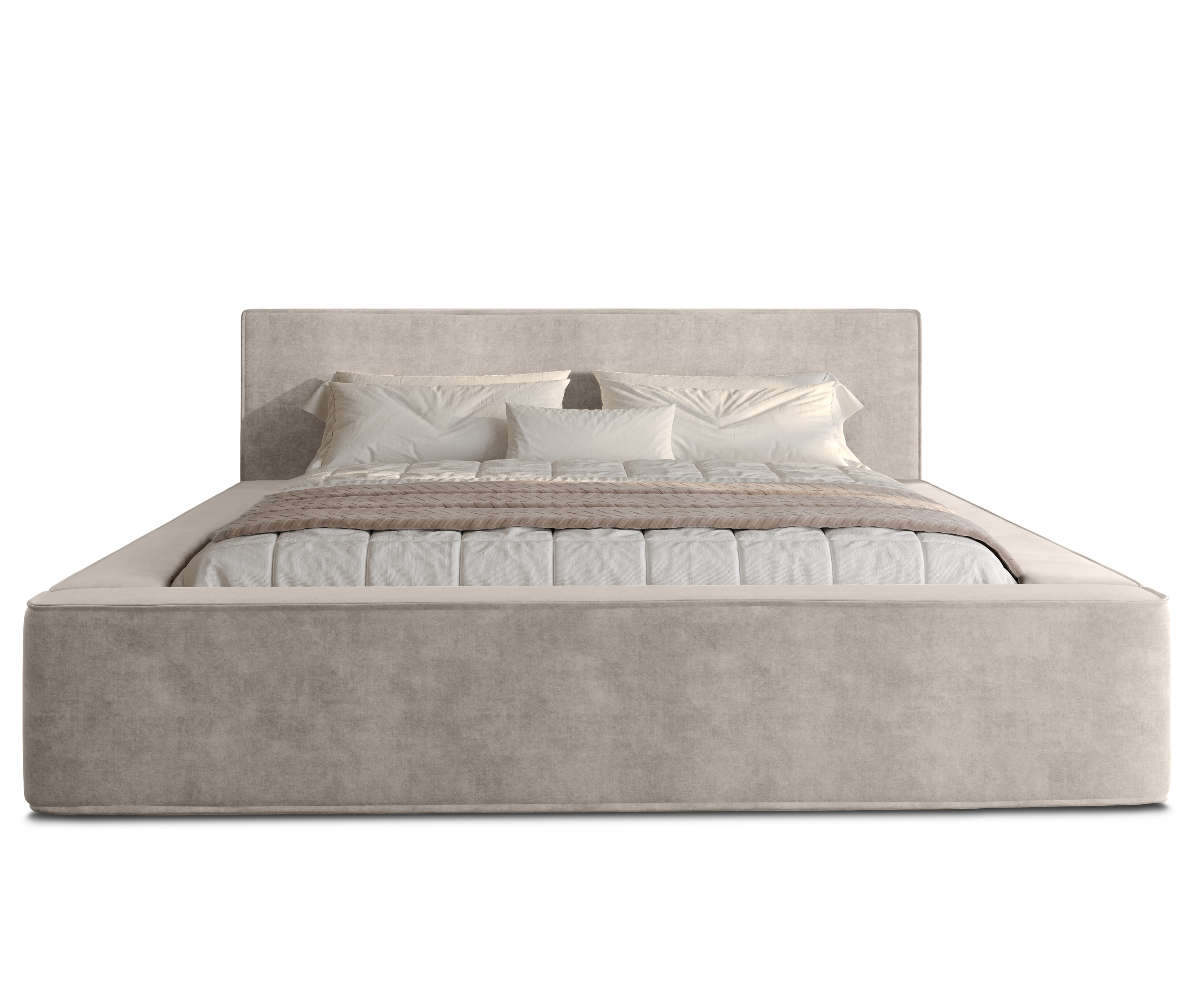 Bed BERNAND, sand velvet