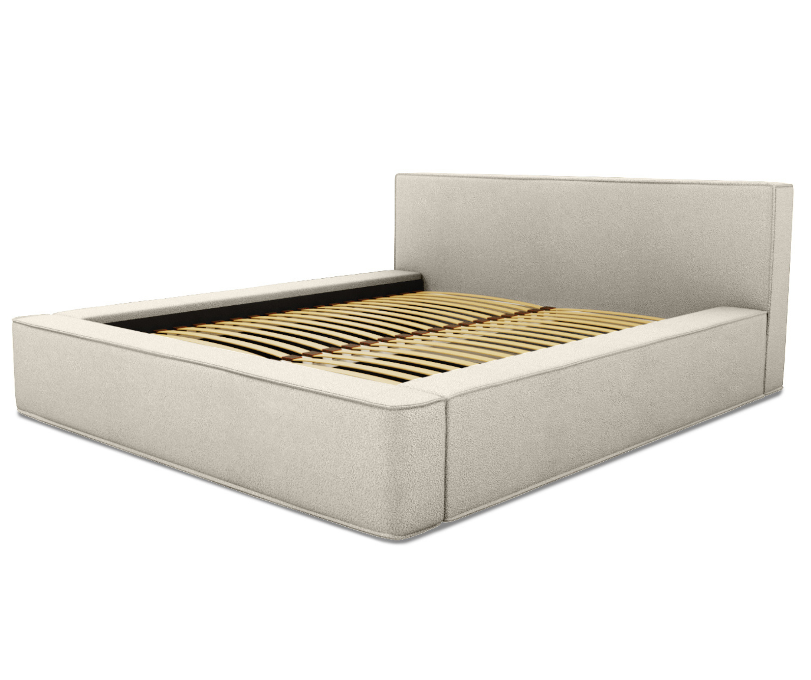 Bed BERNAND, light sand textured