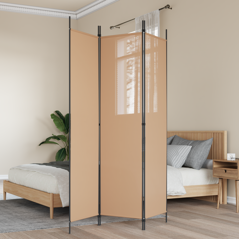 3-panelis kambario skirstytuvas Smėlio 150 x 200 cm Audinys