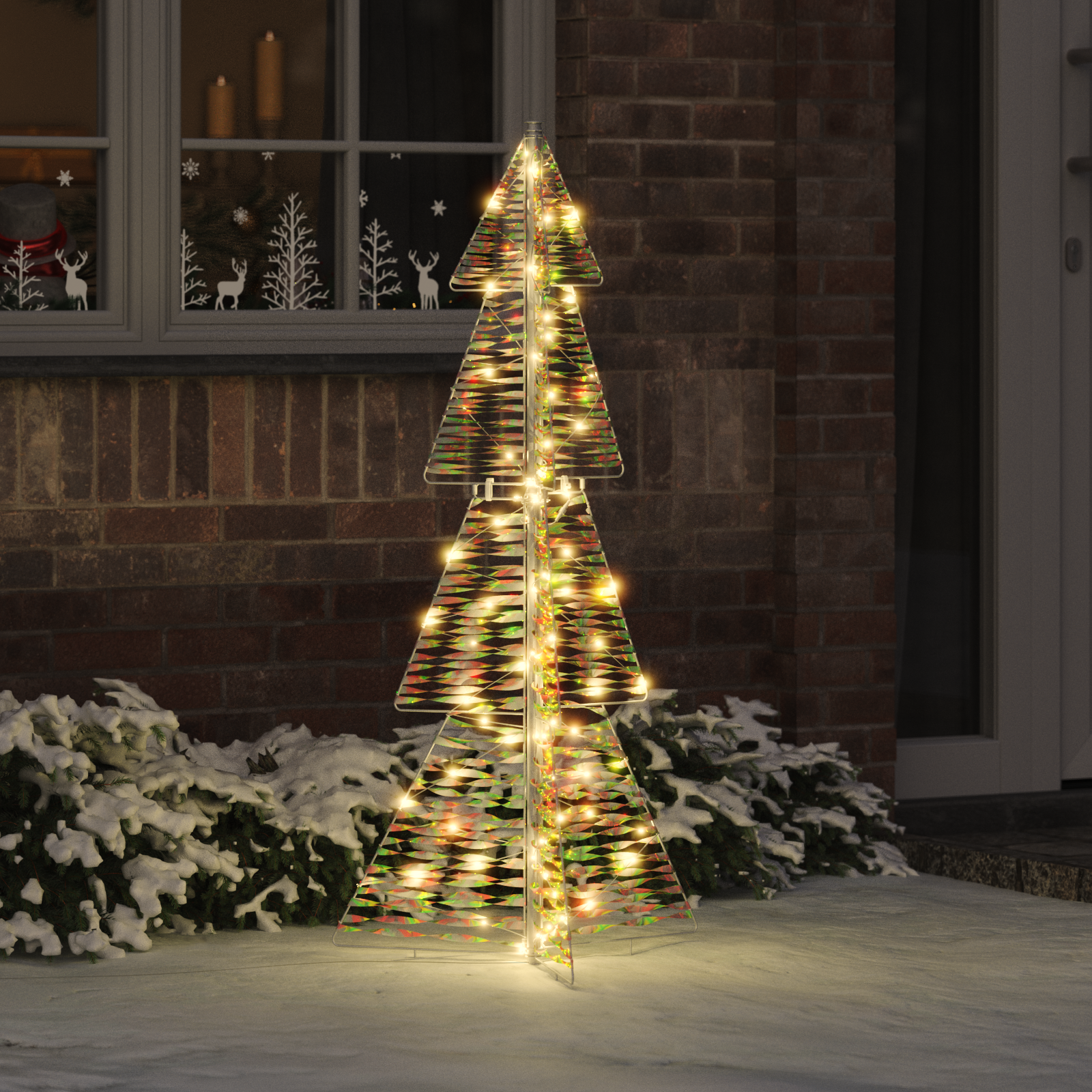 Kalėdų eglutė su 100 LED Šilta balta 120 cm PET
