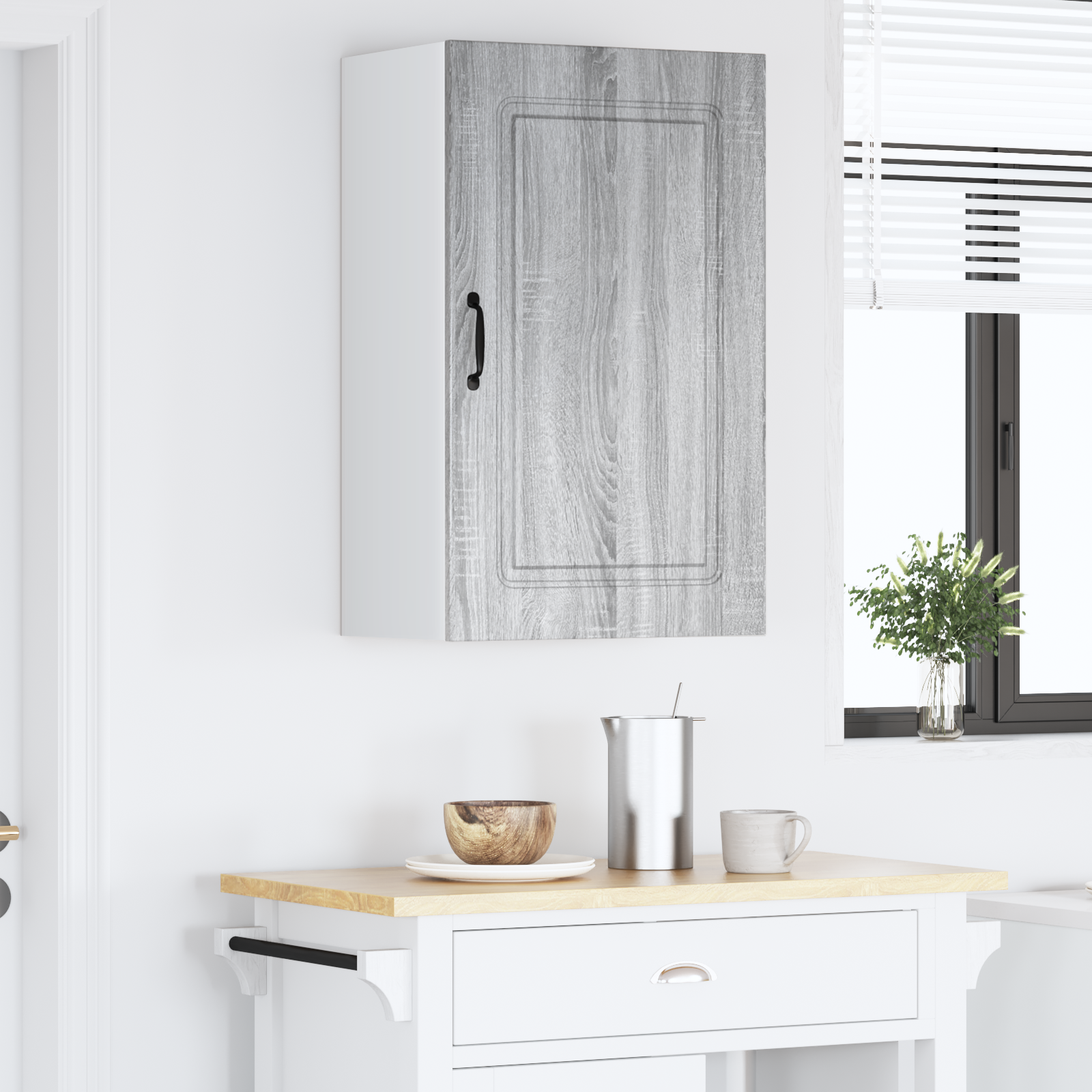 Kitchen Wall Cabinet Grey Sonoma 50 x 31 x 80 cm