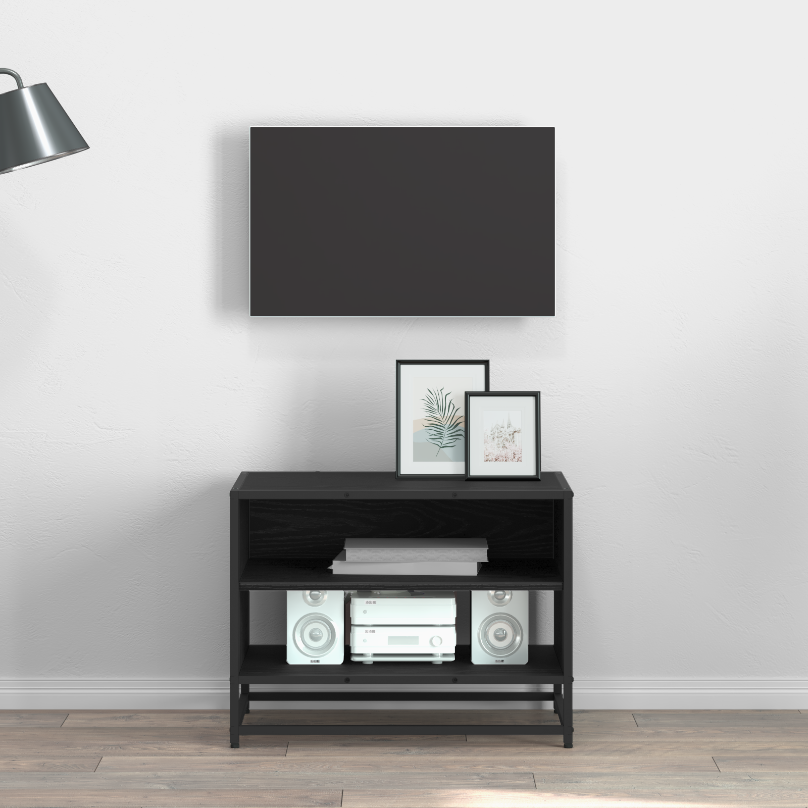 TV vienetai Juodas ąžuolas 61 x 40 x 46 cm Apdirbta mediena