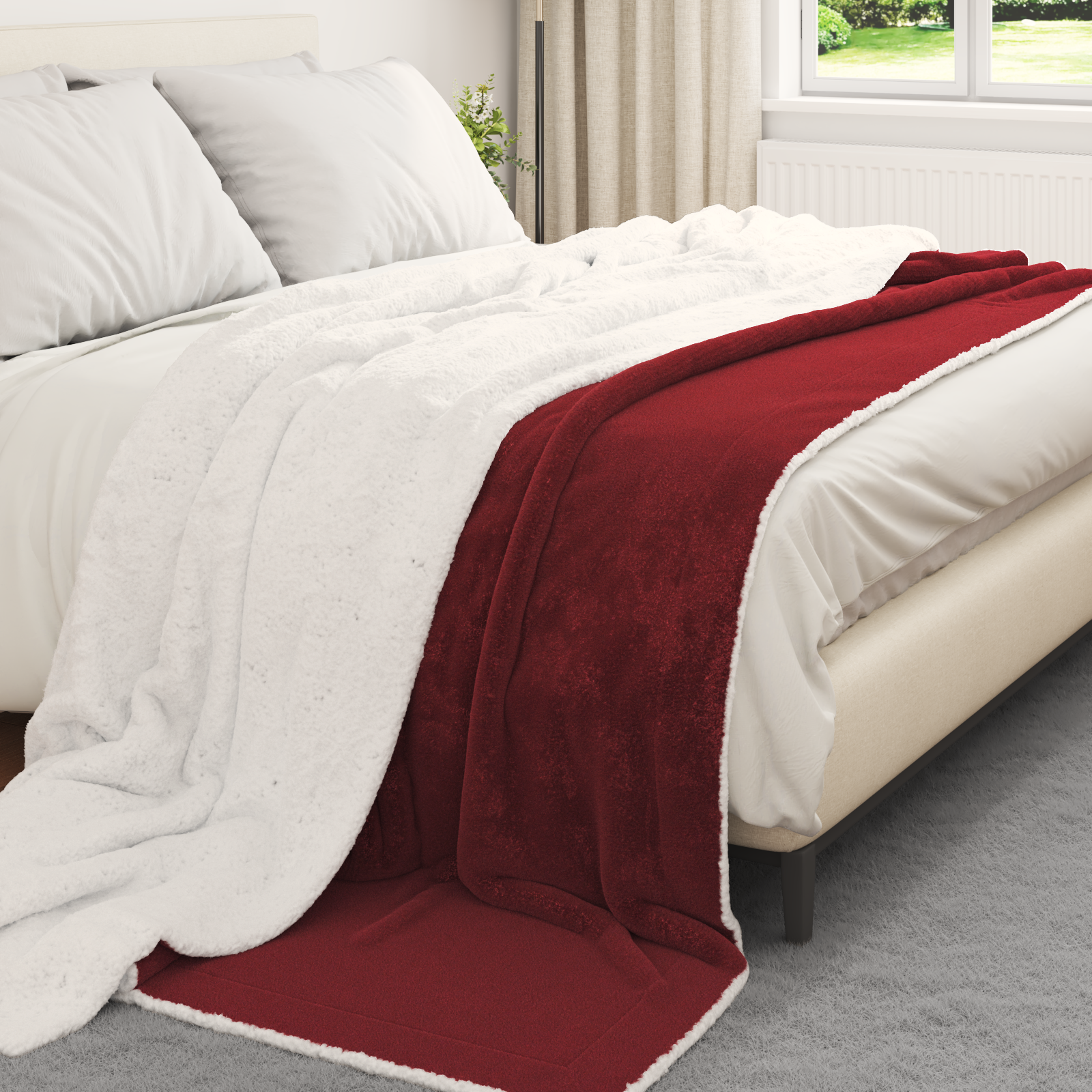 Apklotas Bordo raudona 220 x 240 cm Flysas