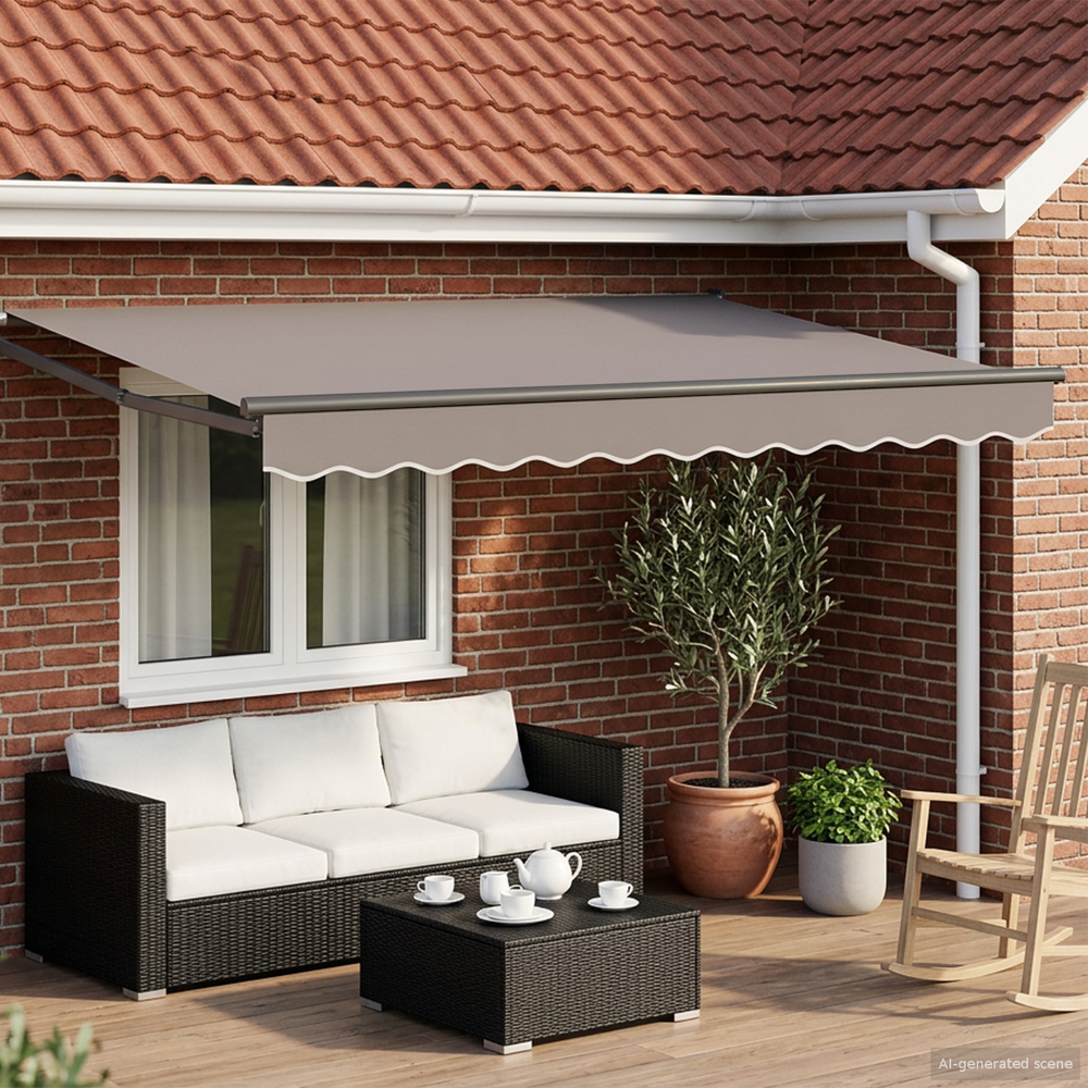 Rankinė ištraukiama markizė su LED 2,5 x 2 m