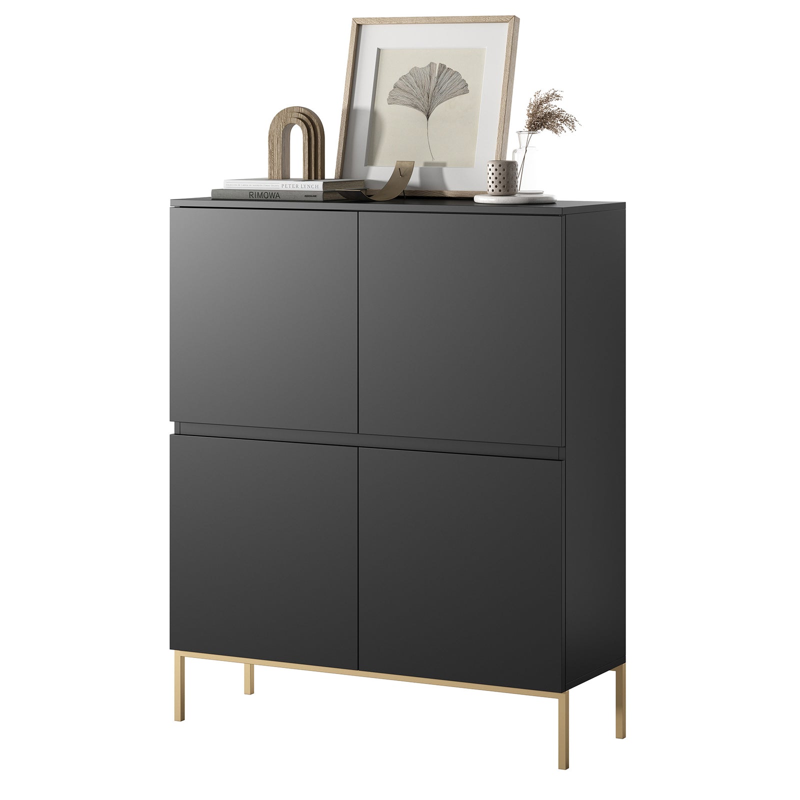Komoda SVEN, juoda, 100 cm