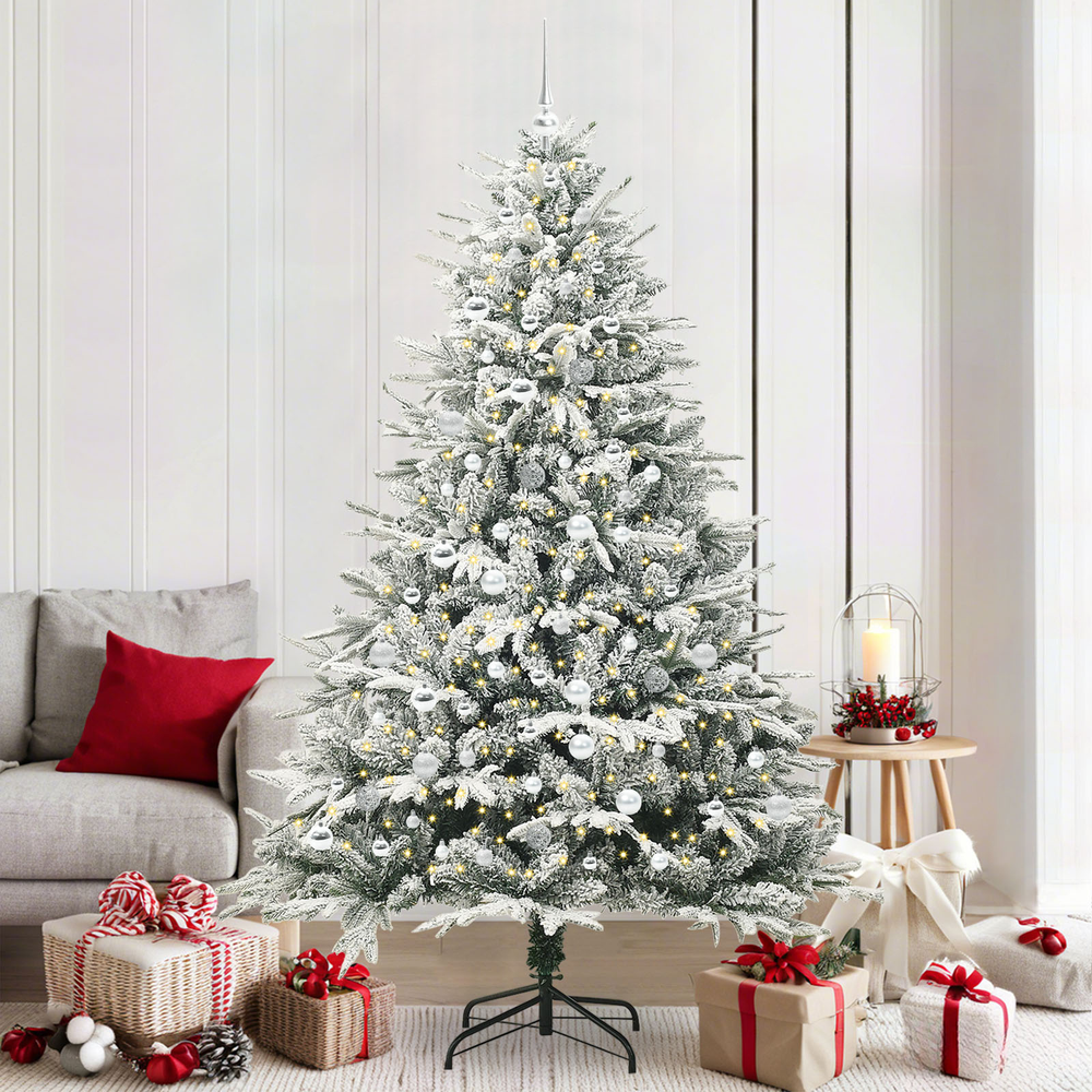 Artificial Pre-Lit Christmas Tree with Ball Set