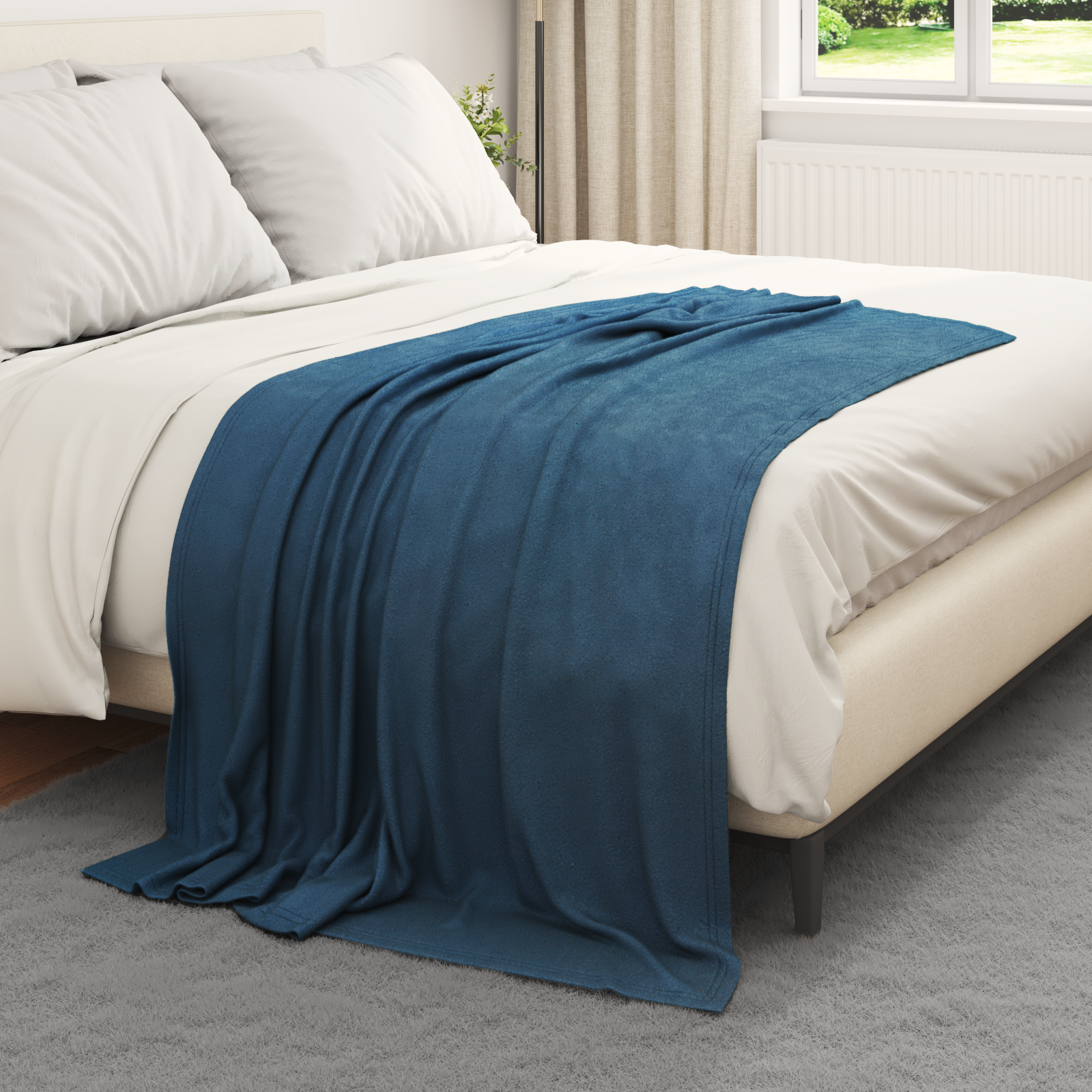 Mesti antklodės 6 pcs Jūrinė mėlyna 170 x 130 cm Flysas