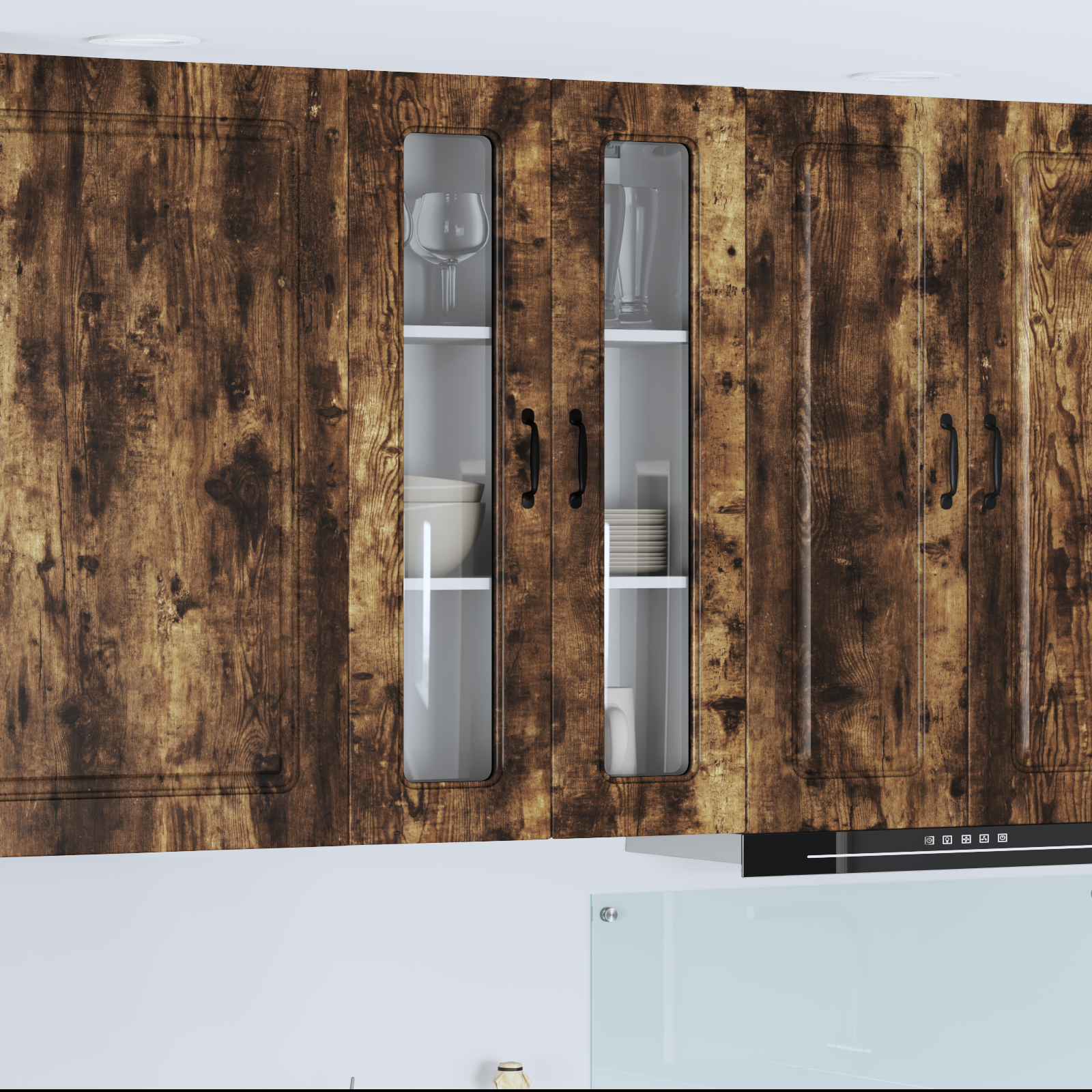 Kitchen wall cabinet Smoked oak 60 x 31 x 100 cm