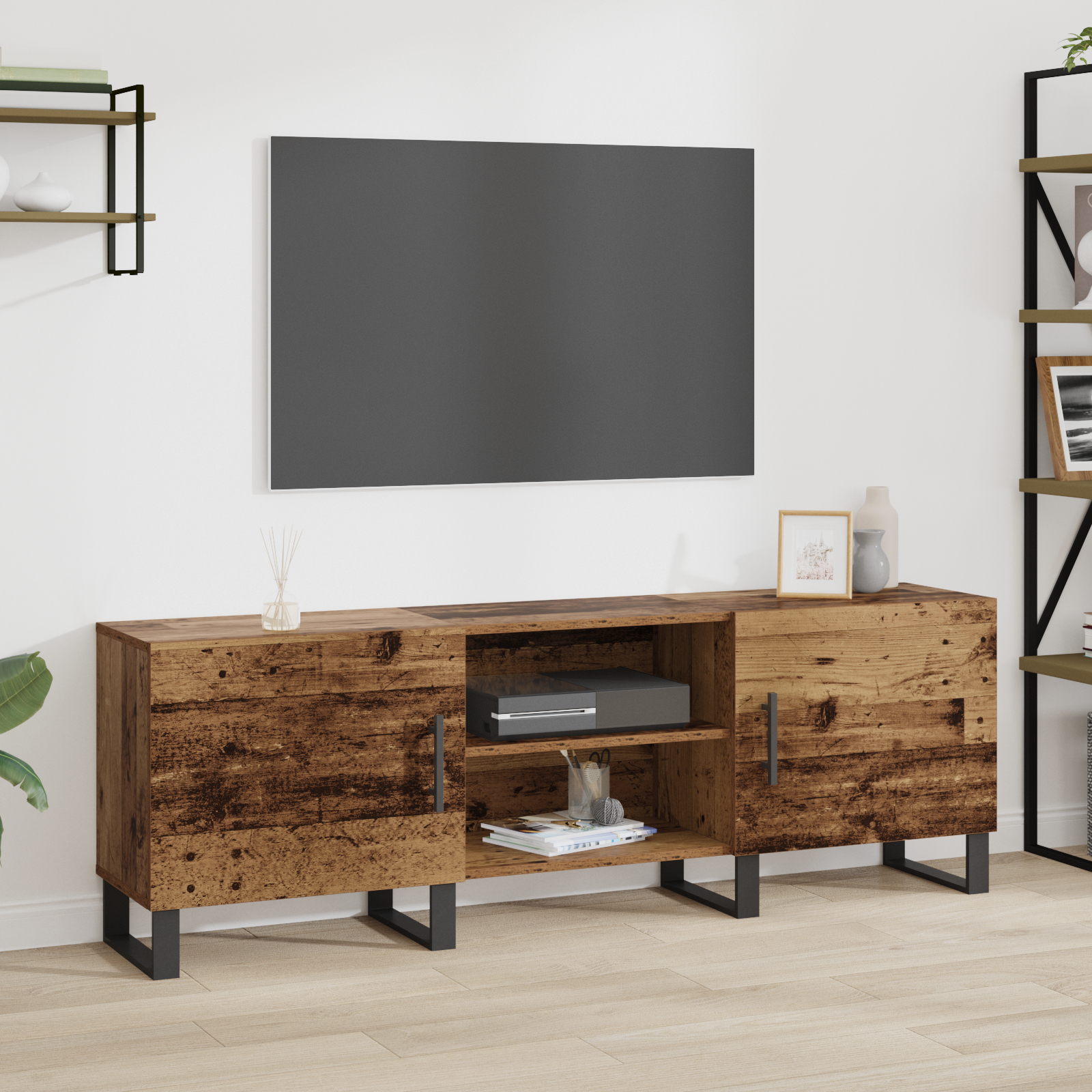 TV skapītis, Antīka koka apdare, 150x30x50 cm