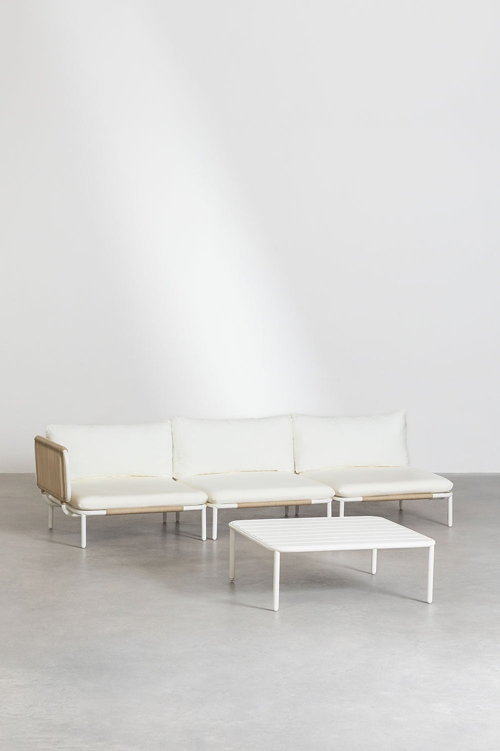 Corner sofa GRAFITO, three-piece system, graphite grey