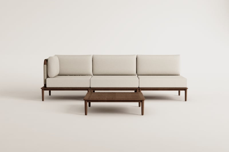 MODENA set, 3-piece with a table