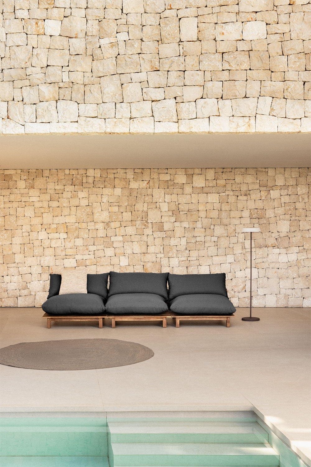 Lauko modulinė sofa ALBA pilkos spalvos