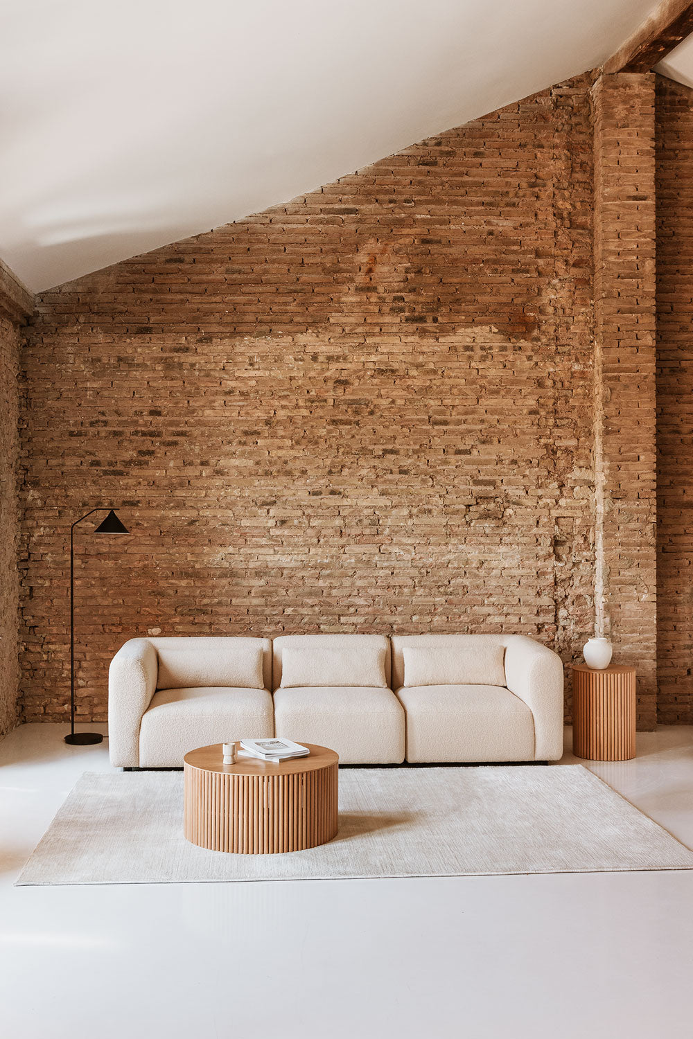 Modulinė sofa FOGLERA, kreminis šenilas, 3 dalys, 272 cm