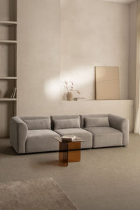 Modulinė sofa FOGLERA visu dydžiu, pilkas velvetas šenilo