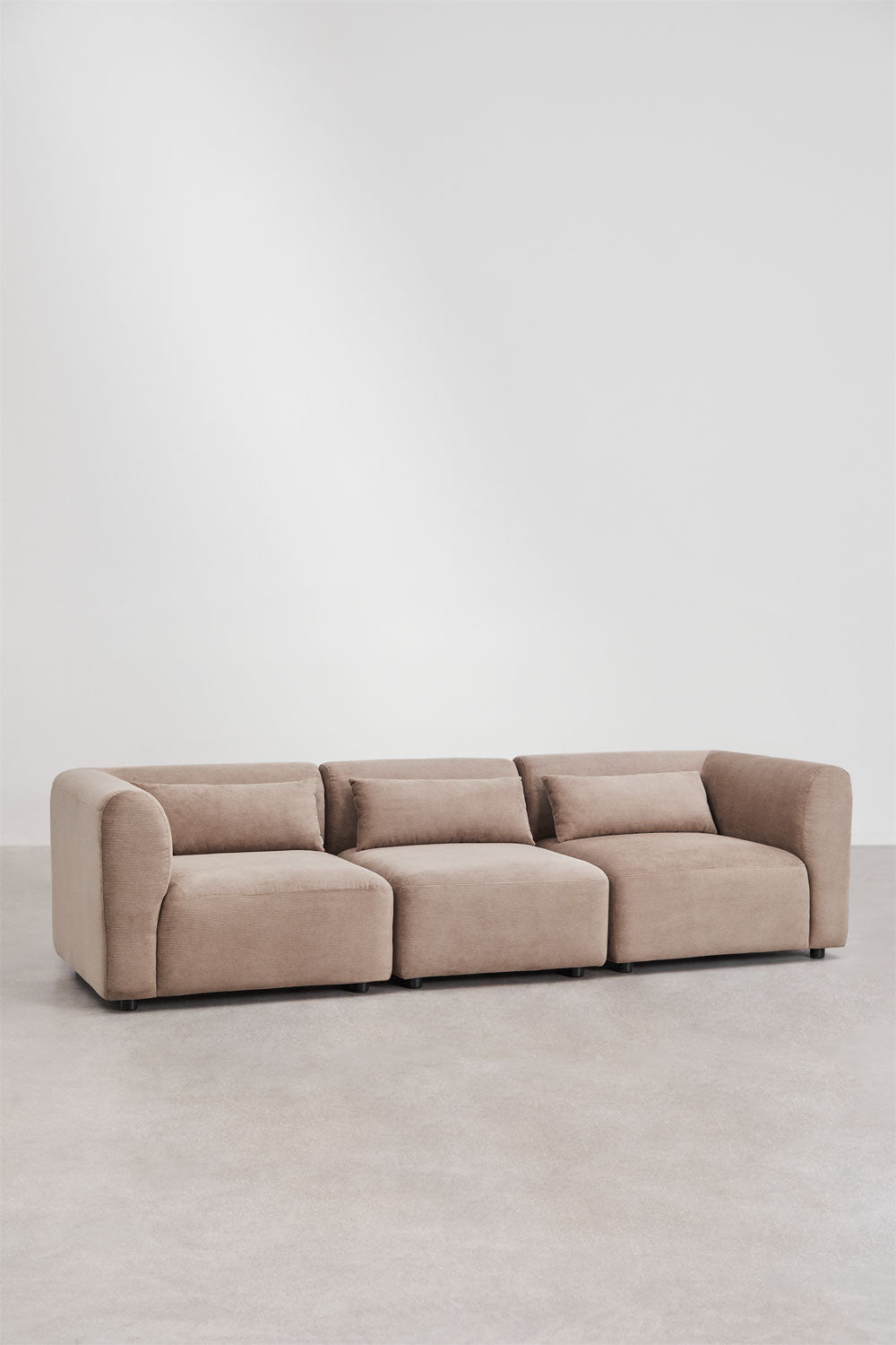 Modulinė sofa FOGLERA, kupranugario spalvos velvetas, 3 dalys, 272 cm