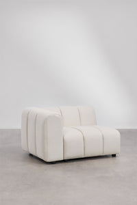 Kampinė sofa ELIOTA su pufu – kitu rakursu